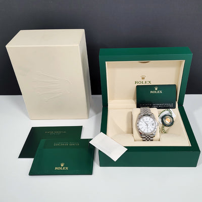Pre-owned Rolex Datejust 41mm 126334 White Dial 2023 Watch