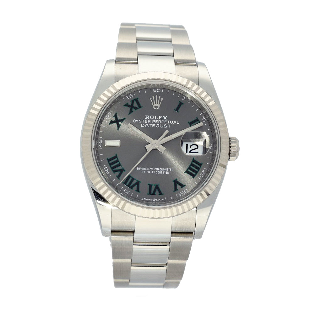 Pre-owned Rolex Datejust 126234 2022 Wimbledon Dial 36mm Watch