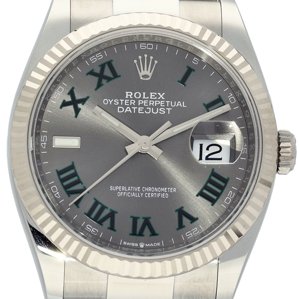 Pre-owned Rolex Datejust 126234 2022 Wimbledon Dial 36mm Watch