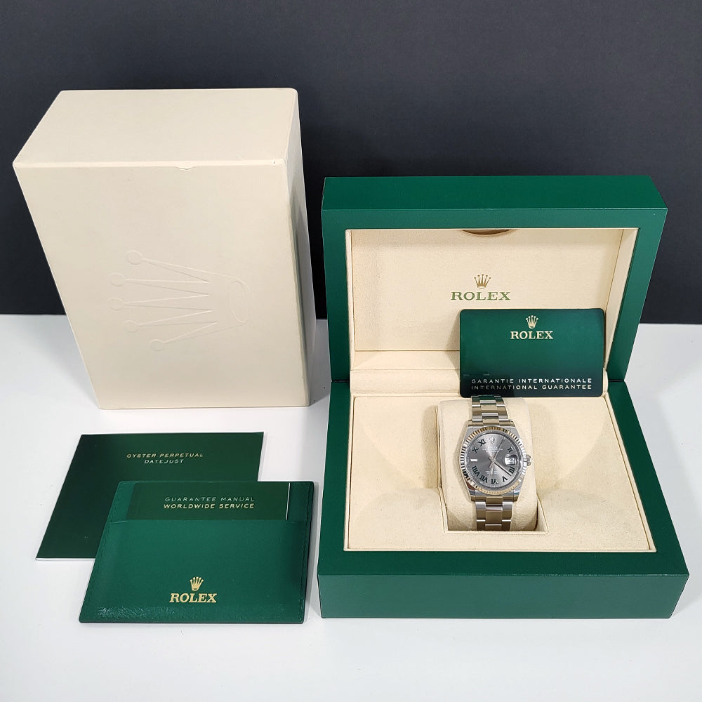 Pre-owned Rolex Datejust 126234 2022 Wimbledon Dial 36mm Watch