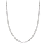 Silver 18" Multi-Strand Bead and Bar Necklace