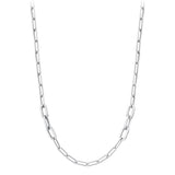 Silver 18" Mixed Paperclip Link Chain