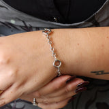Silver 7.5" Freeform Fancy Link Bracelet