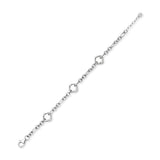 Silver 7.5" Freeform Fancy Link Bracelet