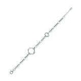 Silver 7.5" Freeform Fancy Link Bracelet