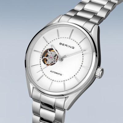 Bering Men's Automatic 43mm Polished/brushed Silver Steel Bracelet Watch 16743-704