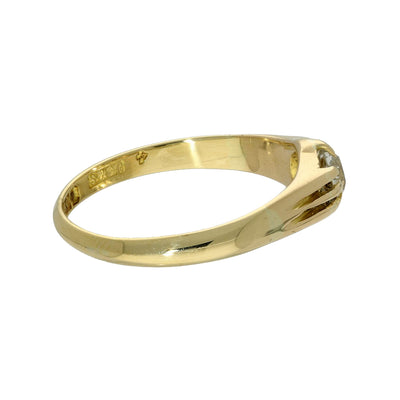 Antique 18ct Yellow Gold 0.76ct Old Cut Diamond Ring c.1929