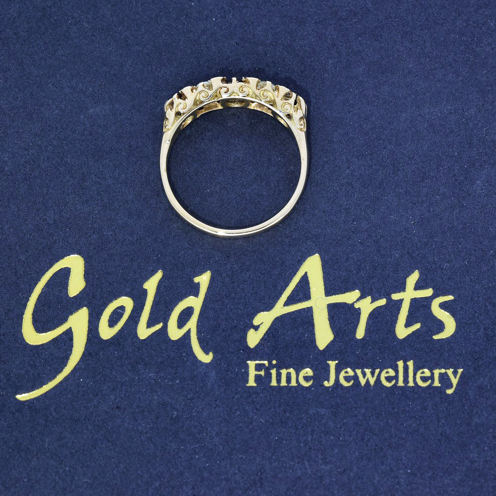 Pre-owned 18ct Yellow Gold Sapphire & Diamond Dress Ring