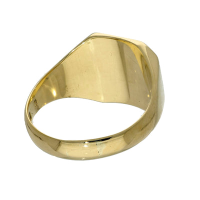 Vintage 9ct Yellow Gold Large Square Signet Ring c.1971