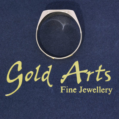 Vintage 9ct Yellow Gold Large Square Signet Ring c.1971