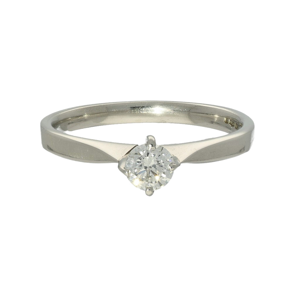 Pre-loved Platinum 0.30ct Diamond Compass Set Solitaire Ring