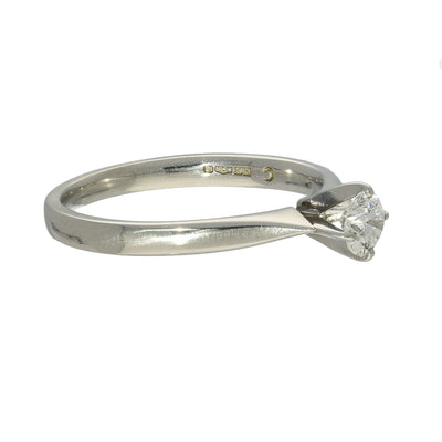 Pre-loved Platinum 0.30ct Diamond Compass Set Solitaire Ring