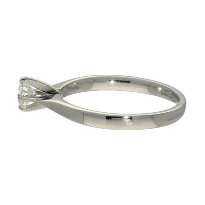 Pre-loved Platinum 0.30ct Diamond Compass Set Solitaire Ring