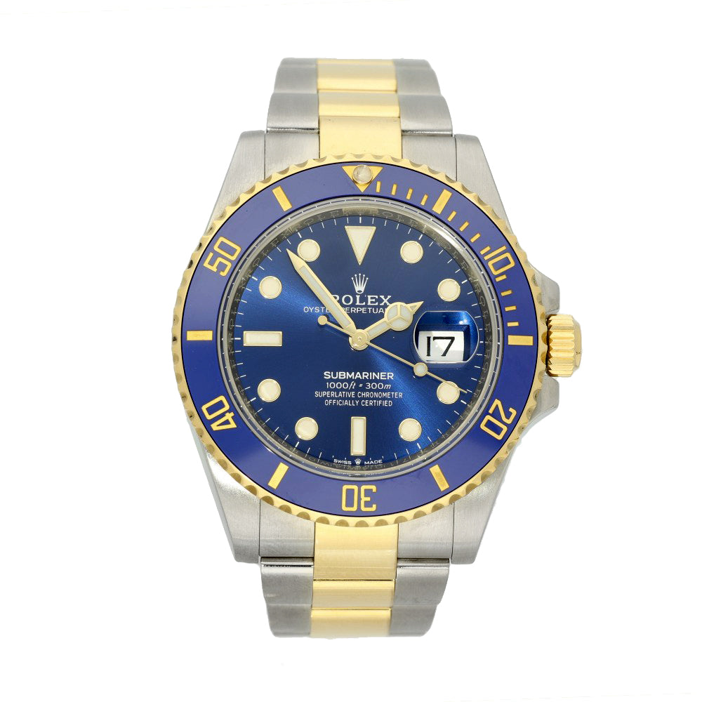 Pre-owned Rolex Submariner 126613LB Blue Dial Two-Tone Automatic Watch