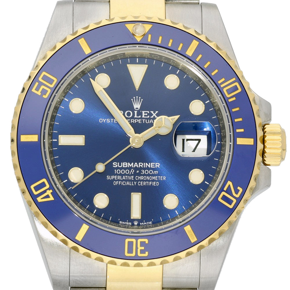 Pre-owned Rolex Submariner 126613LB Blue Dial Two-Tone Automatic Watch