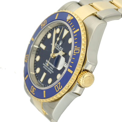 Pre-owned Rolex Submariner 126613LB Blue Dial Two-Tone Automatic Watch