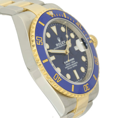 Pre-owned Rolex Submariner 126613LB Blue Dial Two-Tone Automatic Watch