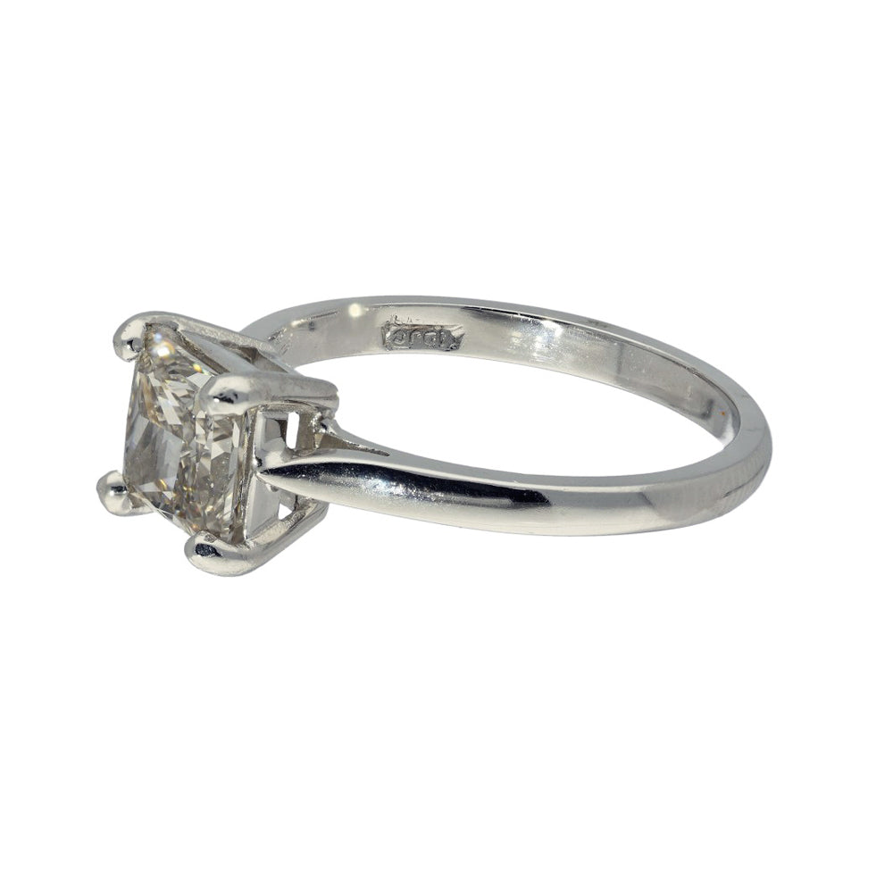 Pre-owned 18ct White Gold 1.13ct Princess Cut Diamond Solitaire Ring