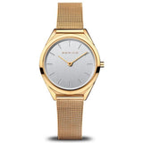 Bering 31mm Gold PVD Stainless Steel Quartz Bracelet Watch 17031-334