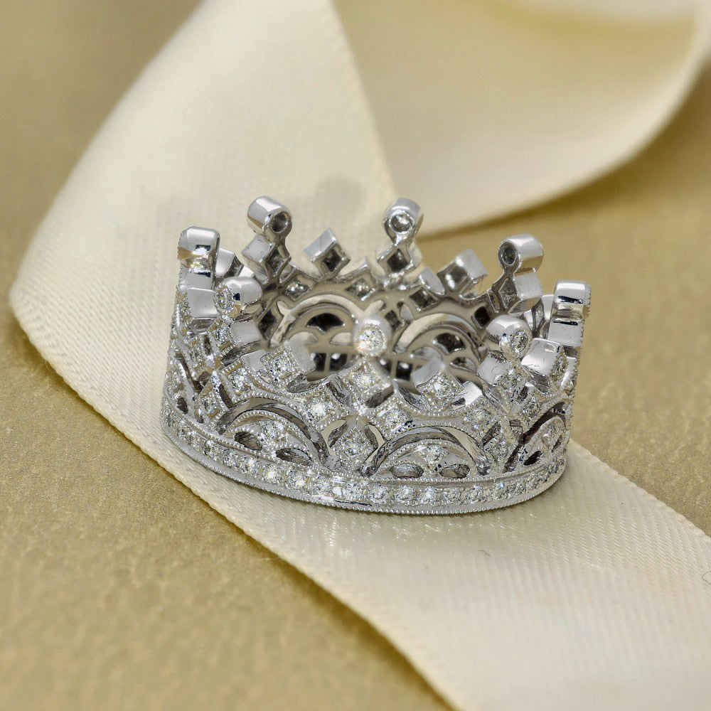 Ungar & Ungar Crown Ring  - Platinum & Diamond