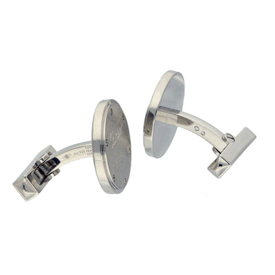 Pre-loved Cartier Water Resistant Decor Cufflinks 925 Sterling Silver Boxed T1220334