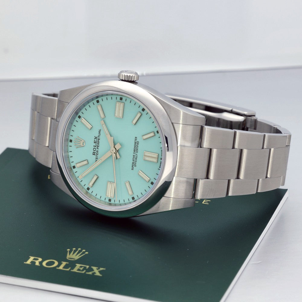 Preowned Rolex Oyster Perpetual "Tiffany" 124300 2021 Watch