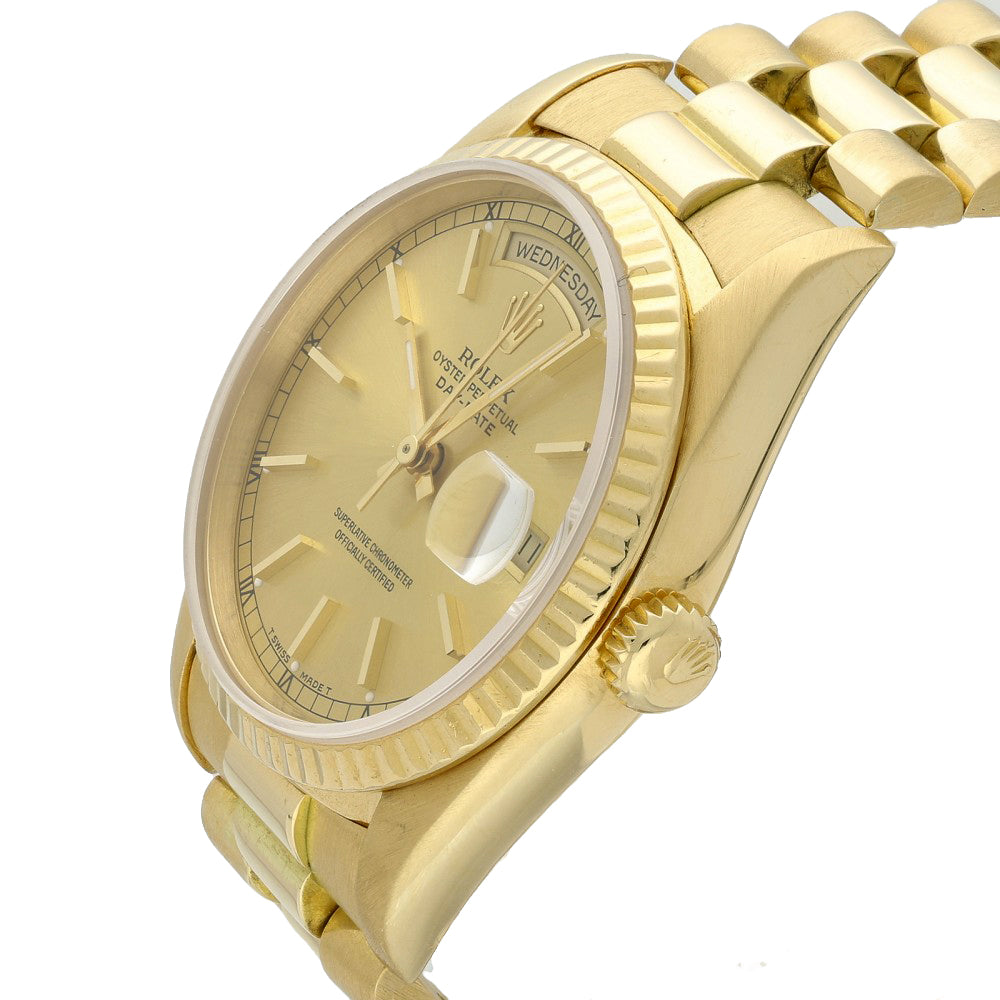 Pre-owned Rolex Day-Date 18238 1990 Watch