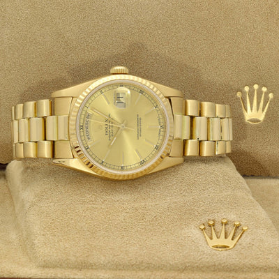 Pre-owned Rolex Day-Date 18238 1990 Watch