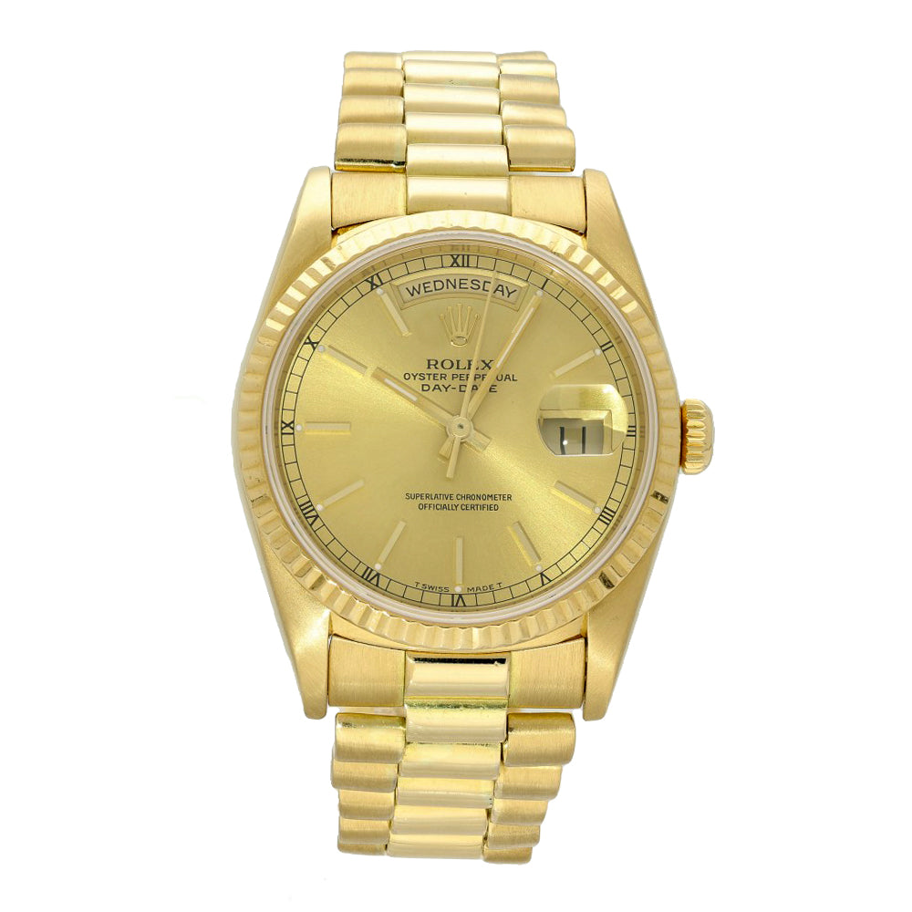 Pre-owned Rolex Day-Date 18238 1990 Watch