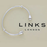 Pre-loved Links of London Silver Amulet Silver Cuff Bangle 5010.3440