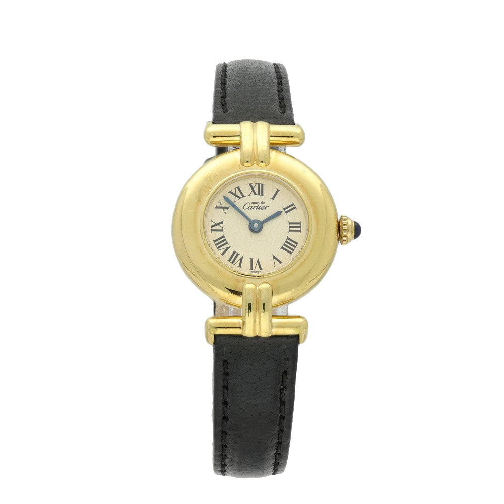 Pre-owned Must De Cartier Gold Plated Quartz Watch Boxed M#590002