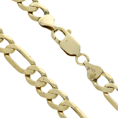 Pre-loved Men's 9ct Yellow Gold Figaro Curb Bracelet 15g