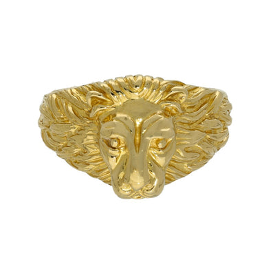 Pre-owned 22ct Yellow Gold Lion Head Ring