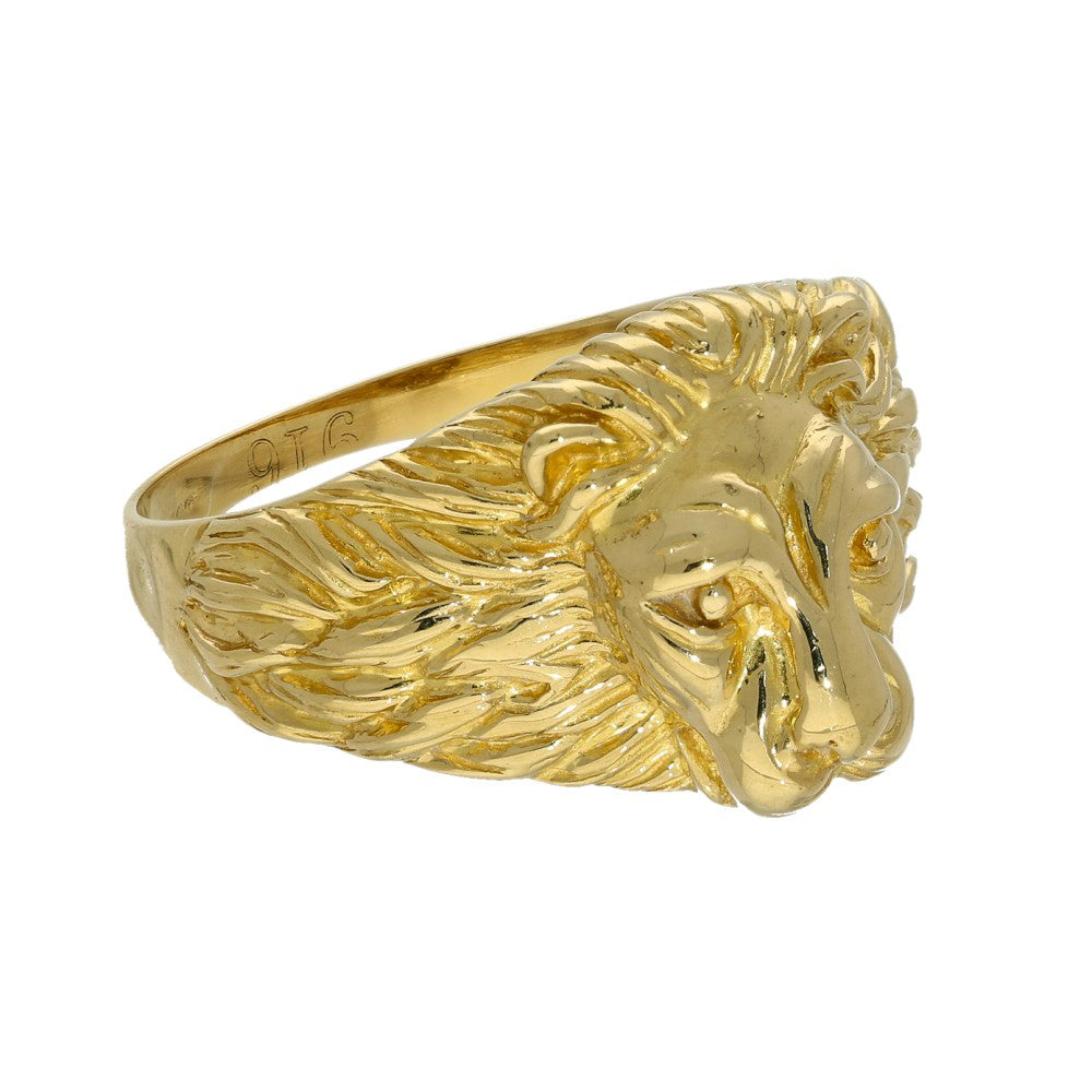 Pre-owned 22ct Yellow Gold Lion Head Ring