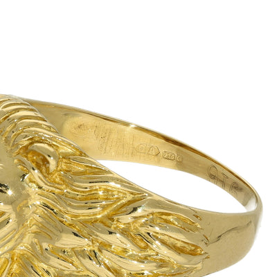 Pre-owned 22ct Yellow Gold Lion Head Ring