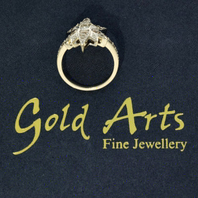 Pre-owned 18ct White Gold 1.25ct Cinnamon Diamond North Star Ring