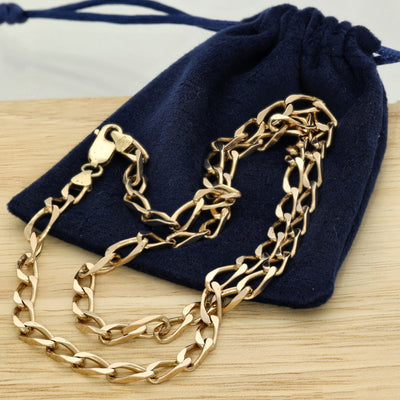 Pre-owned 9ct Yellow Gold 23" Curb Chain 21g
