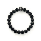Thomas Sabo Faceted Obsidian Pave Clasp Bead Bracelet A1079-159-11