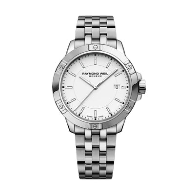 Raymond Weil Tango Classic Men's Quartz Steel 41mm White Dial Watch 8160-ST-30041