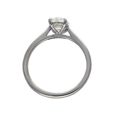 Platinum Laboratory-Grown 1.25ct Oval Cut Diamond Solitaire Ring