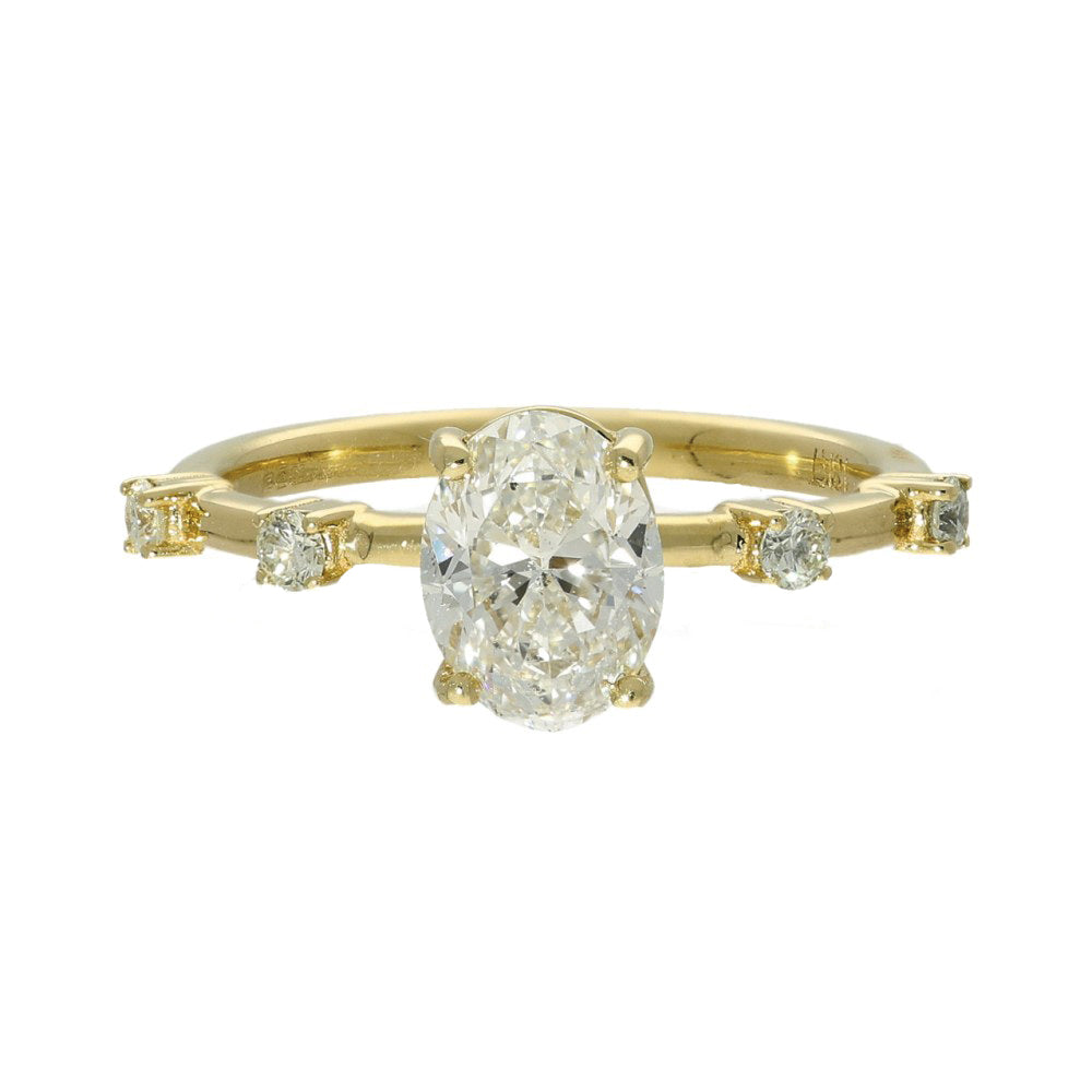 18ct Yellow Gold Certificated 1.20ct Oval Diamond Solitaire Ring