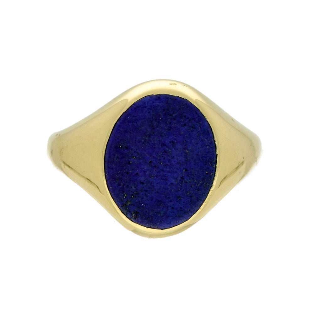 Vintage 18ct Yellow Gold Lapis Lazuli Signet Ring 1960's