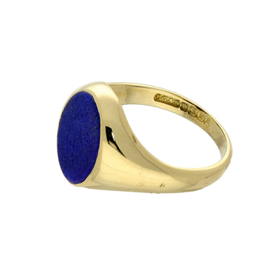 Vintage 18ct Yellow Gold Lapis Lazuli Signet Ring 1960's