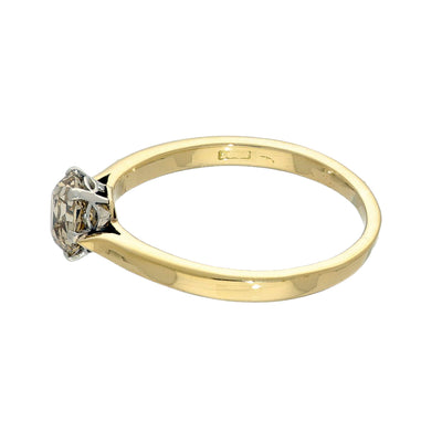 Antique 0.98ct Old Cut Diamond VVS Cinnamon Solitaire Engagement Ring