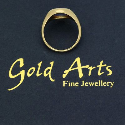Vintage 18ct Yellow Gold Lapis Lazuli Signet Ring 1960's