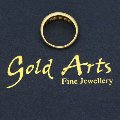 Vintage 18ct Yellow Gold Old Cut Diamond Gypsy Ring