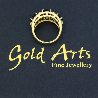 Pre-loved 18ct Yellow Gold Sapphire & Diamond Cocktail Ring