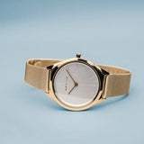 Bering 31mm Gold PVD Stainless Steel Quartz Bracelet Watch 17031-334
