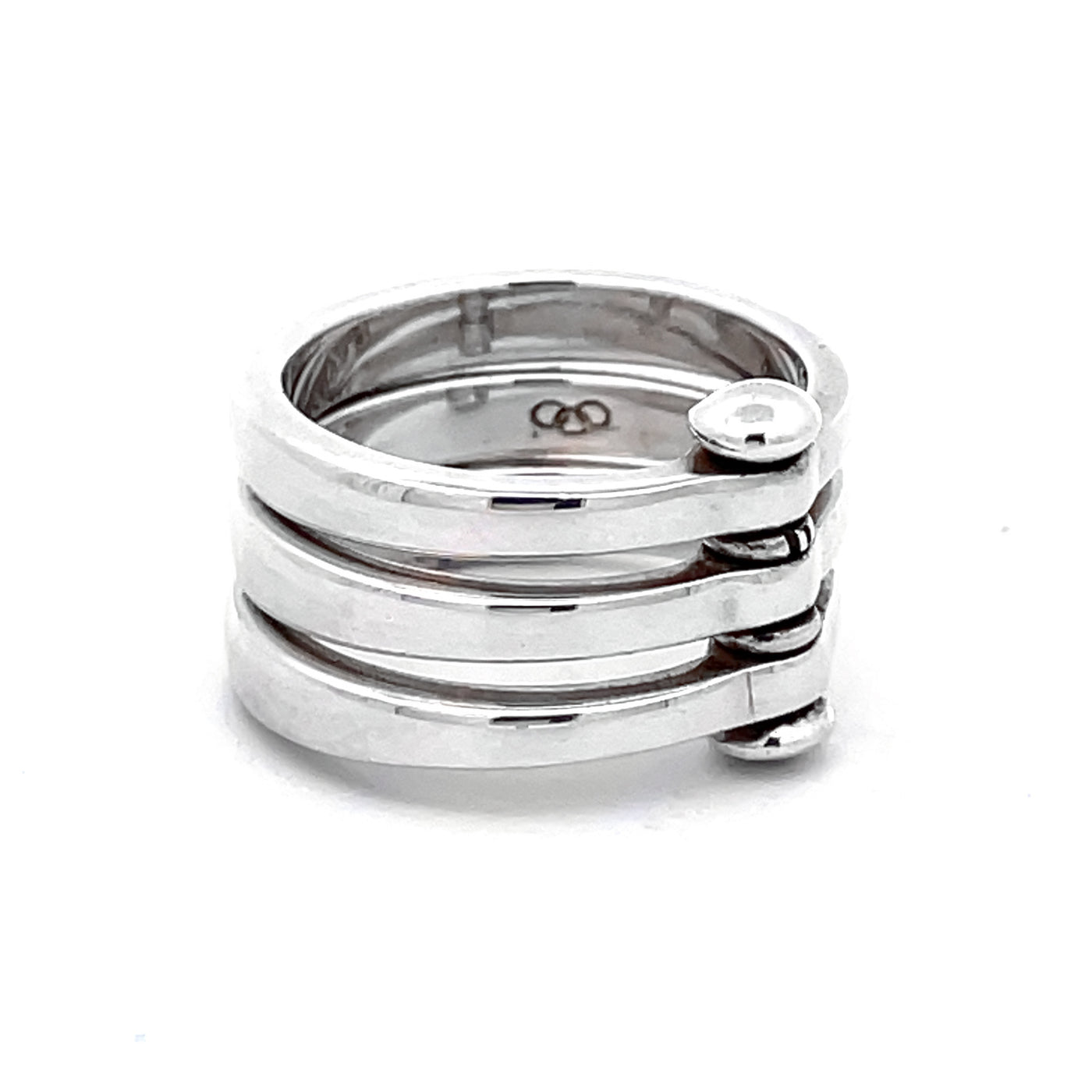 SALE Links of London Silver Slinky Pivot Ring Gold Arts Brighton