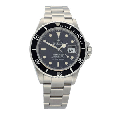 Pre-owned Rolex Submariner 16800 1987 Transitional Watch